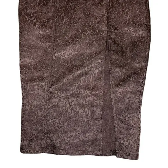 Jacquard Mini Slit Dress in Black Party Cocktail Size XS