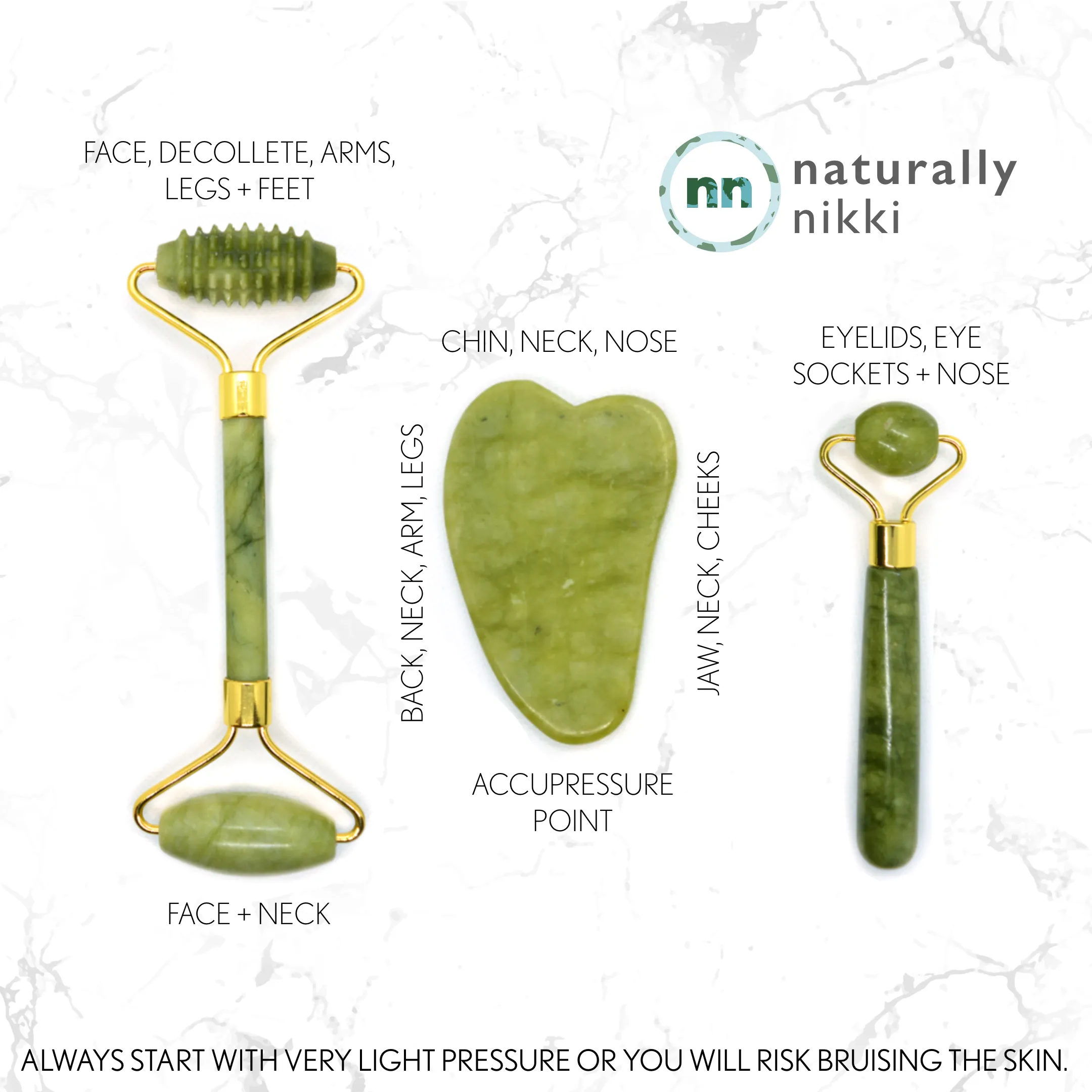 jade gua sha set