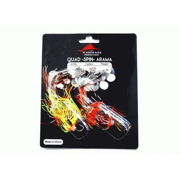 KAMIKAZE Quad Spin Arama Spinner Baits 14gr w plastic-2PkA