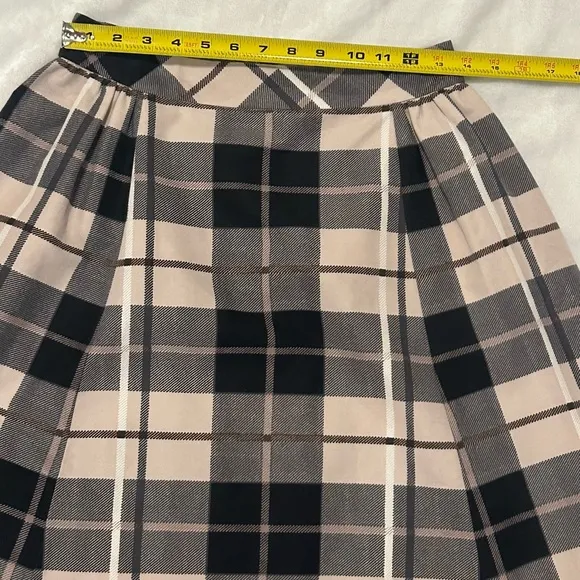 Kate Spade Woodland Midi Skirt, Size 4, Beige Black, Brown