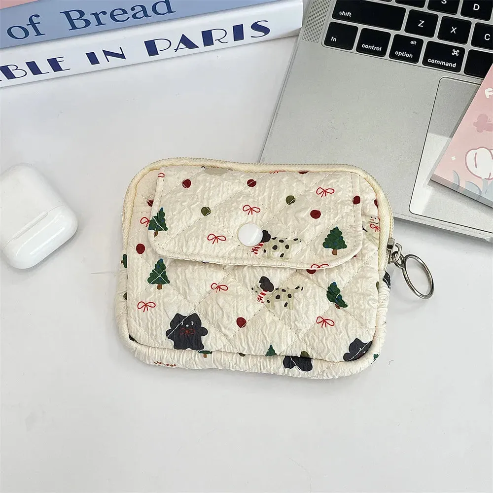 Kawaii Cartoon Makeup Pouch 🐰✨ | Cute Travel Lipstick & Earphone Organizer Bag 🎀💄 - Perfect Gift for Women!
