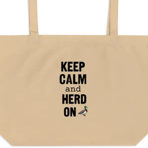 Keep Calm & Duck Herd On X-Large Tote/ Shopping Bag