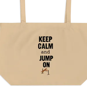 Keep Calm & Jump On Agility X-Large Tote/ Shopping Bag