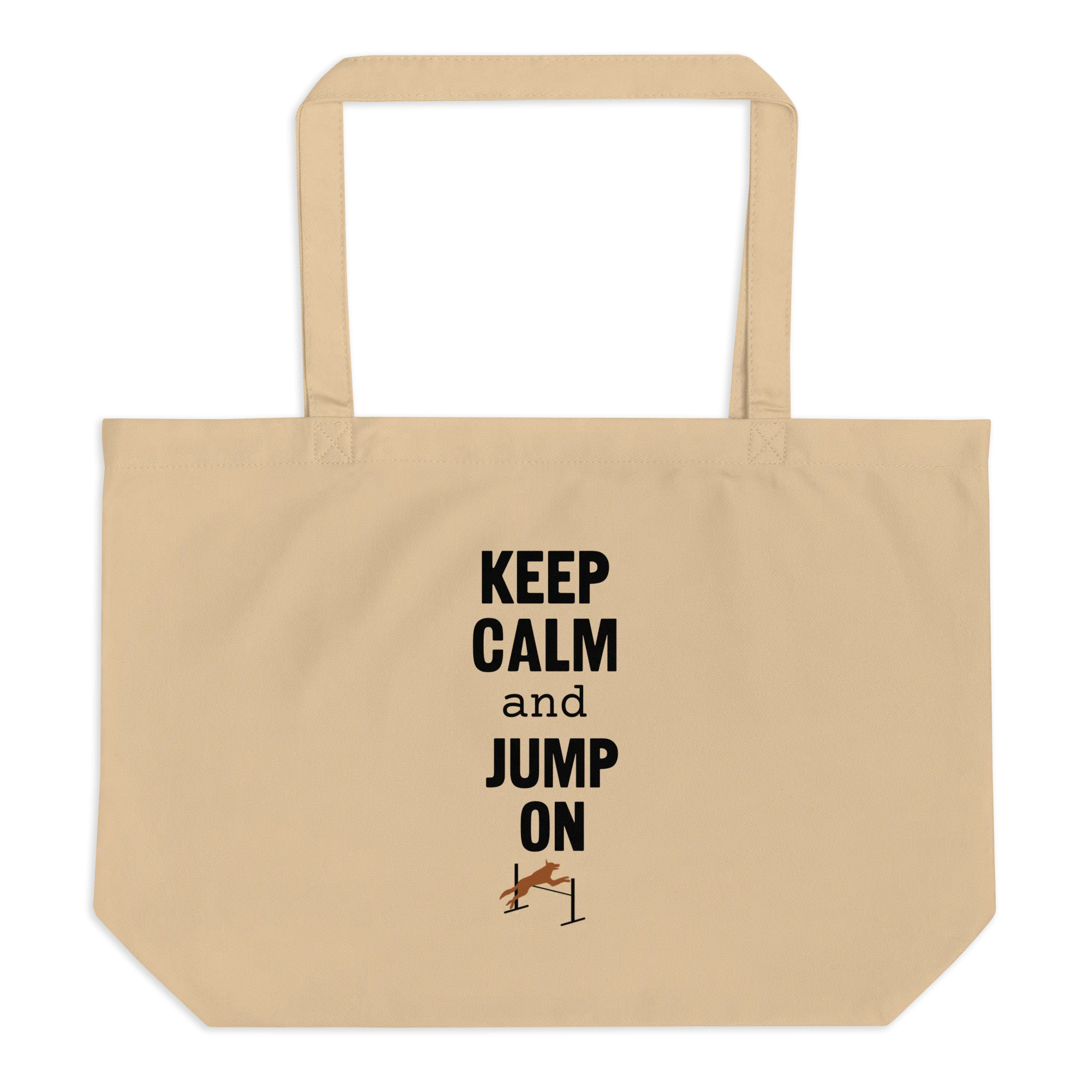 Keep Calm & Jump On Agility X-Large Tote/ Shopping Bag