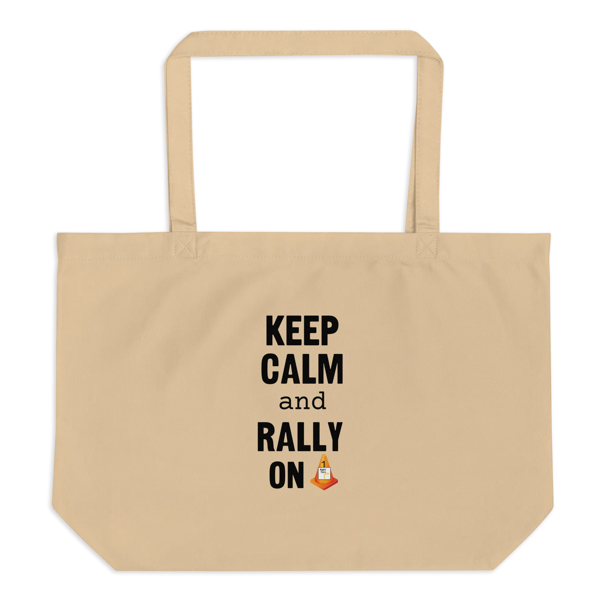 Keep Calm & Rally On Rally X-Large Tote/ Shopping Bag