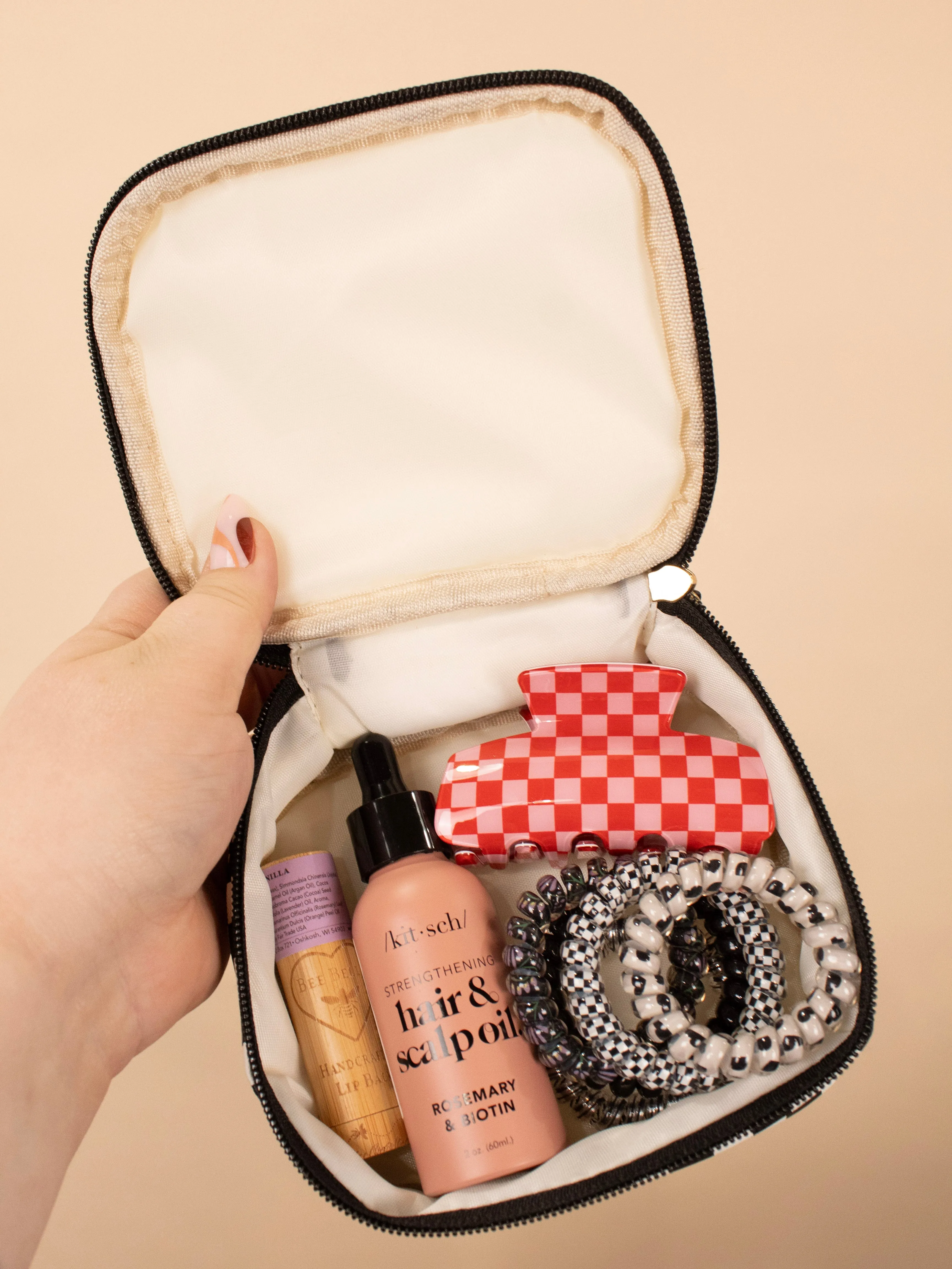 Keep it in Check Cosmetic Bag in Blue