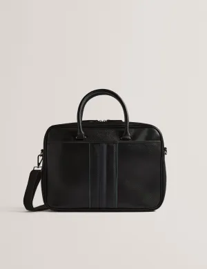 Kenriik Stripe Pu Document Bag Black