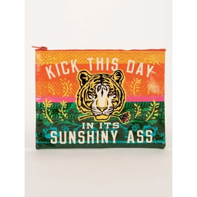 Kick This Day In Its Sunshiny Ass Zipper Pouch