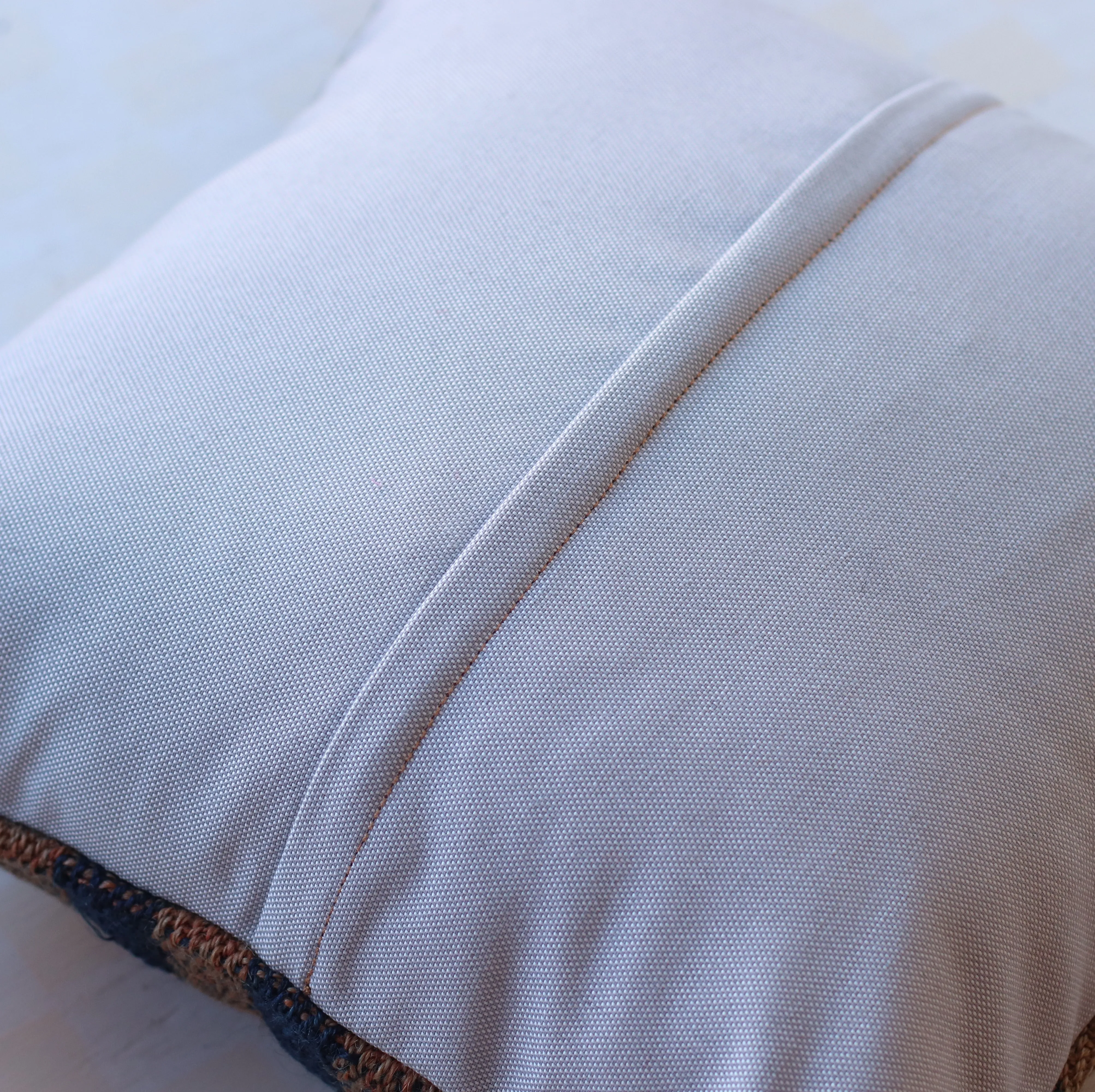 Kilim Pillow | Navy and Goldenrod Check,  includes insert 16"