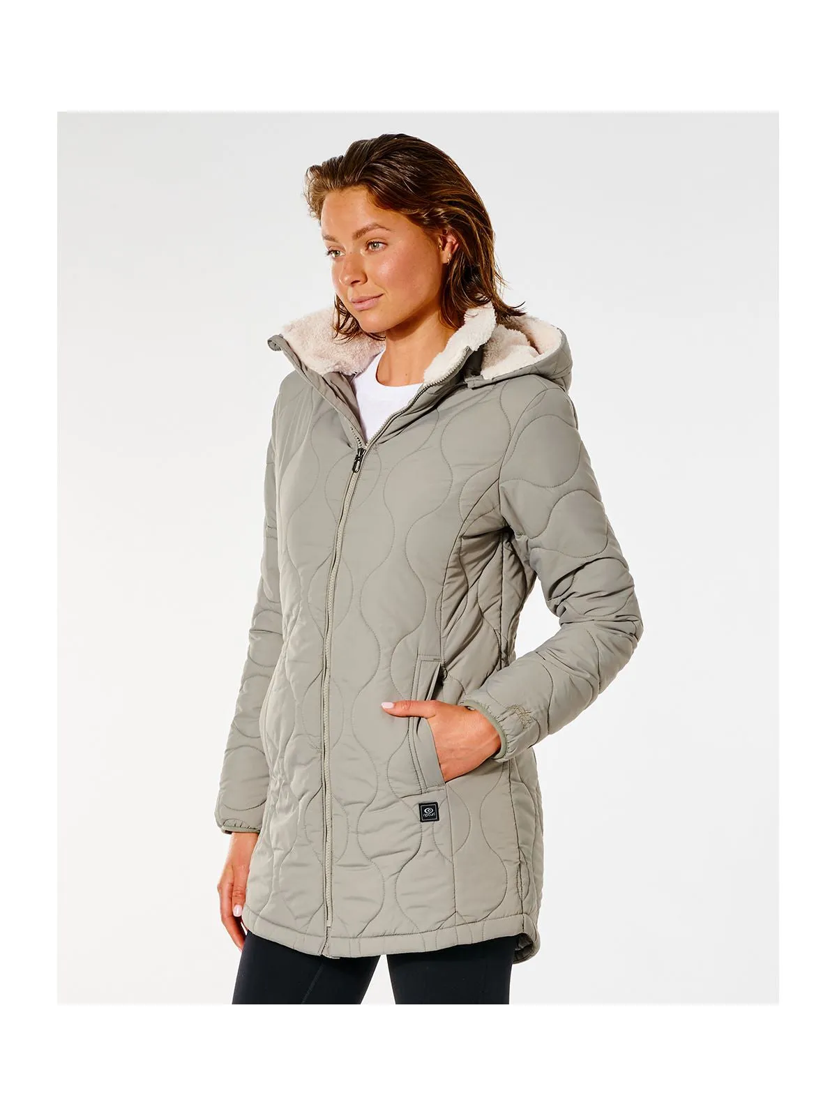 Kurtka Rip Curl ANTI SERIES ANOETA LL JKT beżowa