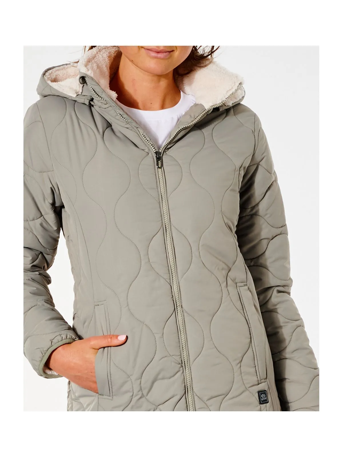 Kurtka Rip Curl ANTI SERIES ANOETA LL JKT beżowa