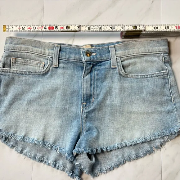 L’agence Zoe relaxed denim cut off jean short light wash powder blue  size 28