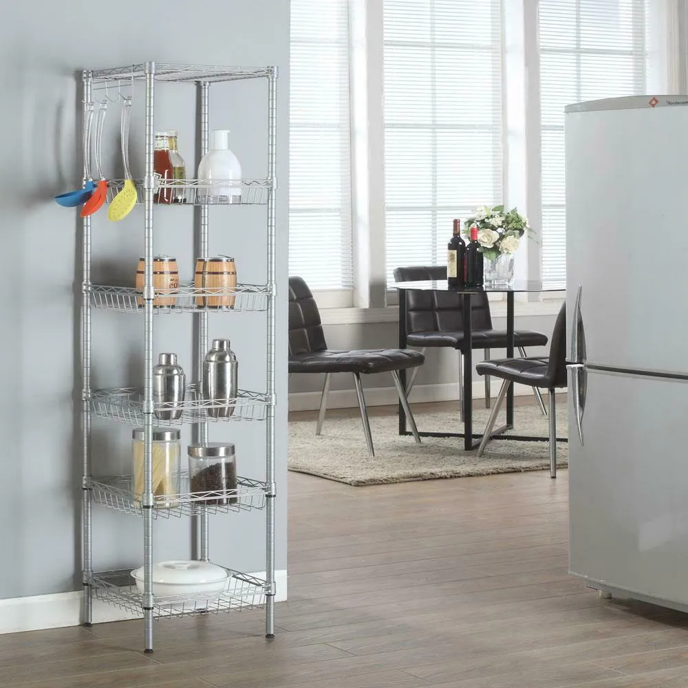 Large Capacity Kitchen Corner Shelf Storage Ingredient Organizer