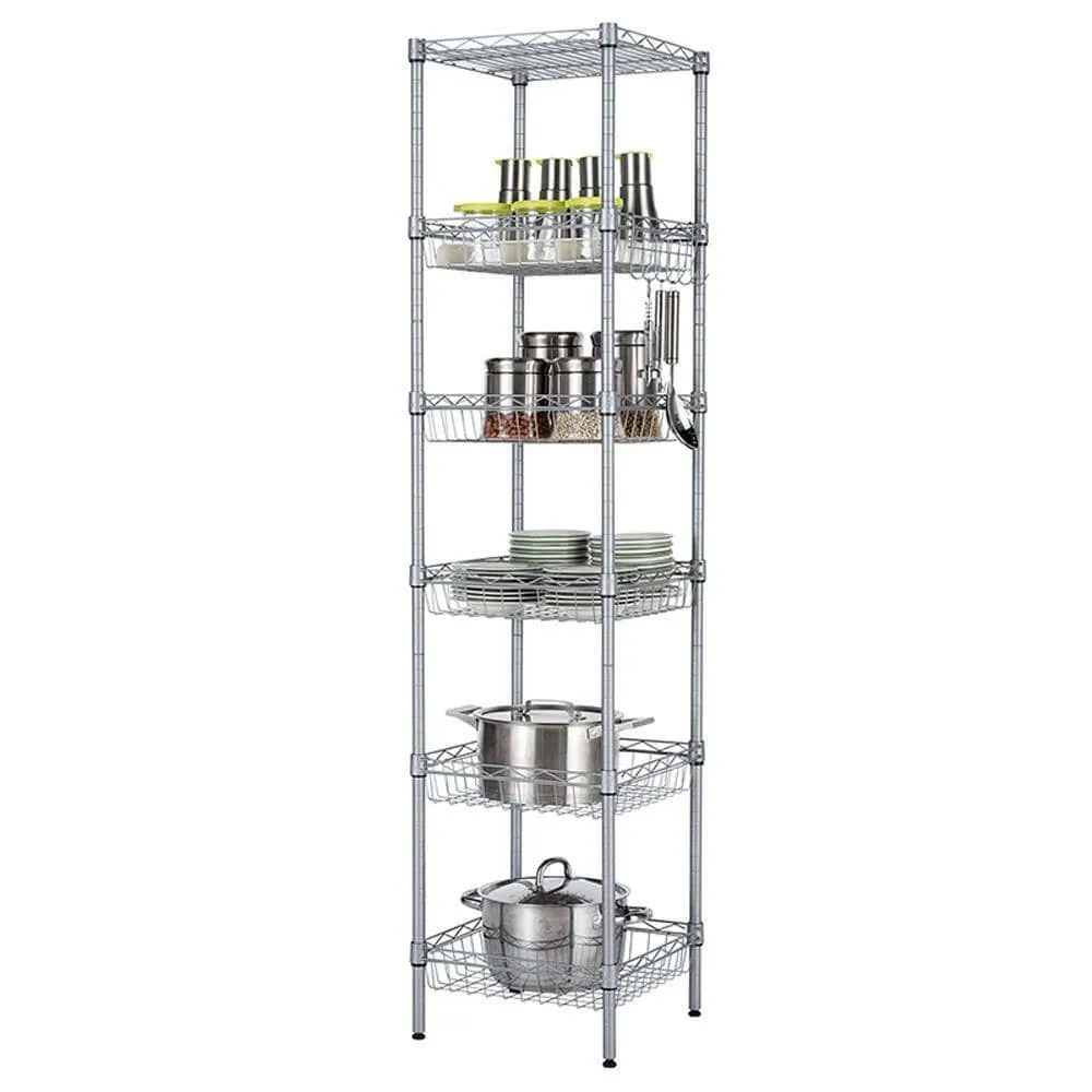 Large Capacity Kitchen Corner Shelf Storage Ingredient Organizer