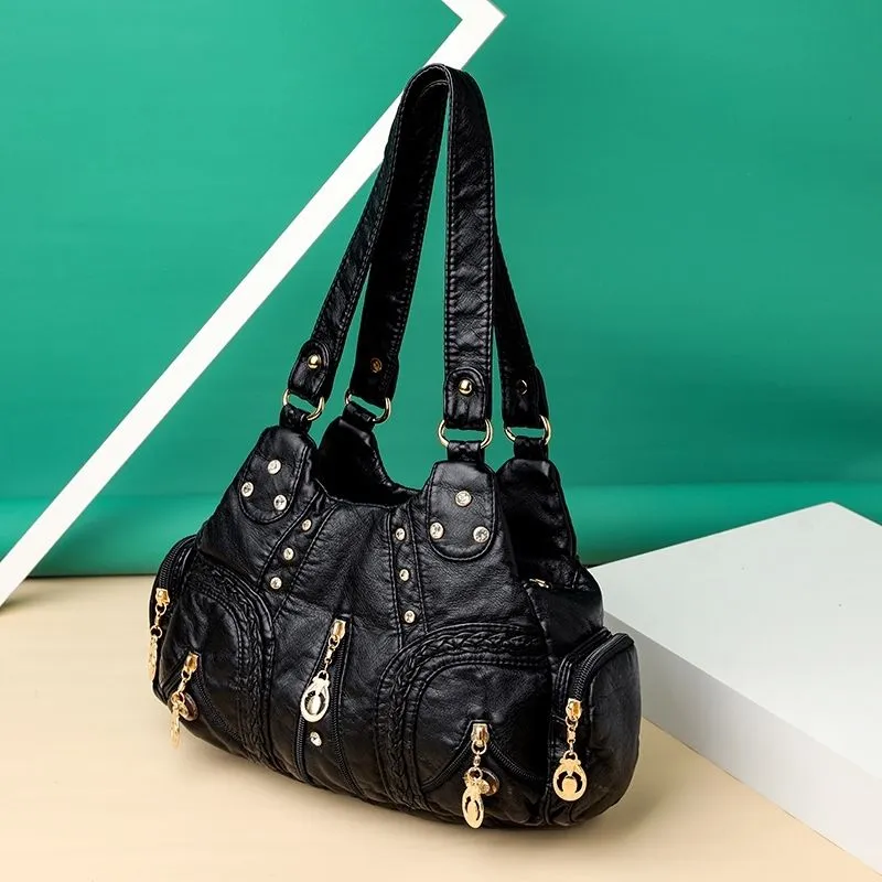 Large Capacity PU Retro Bag