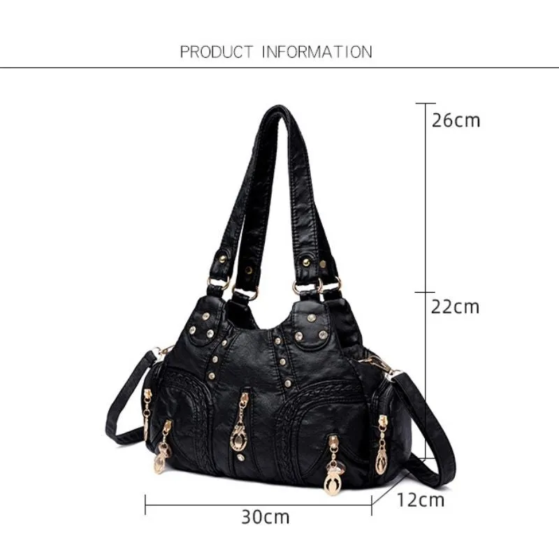 Large Capacity PU Retro Bag