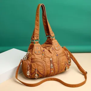 Large Capacity PU Retro Bag
