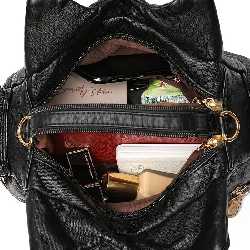 Large Capacity PU Retro Bag