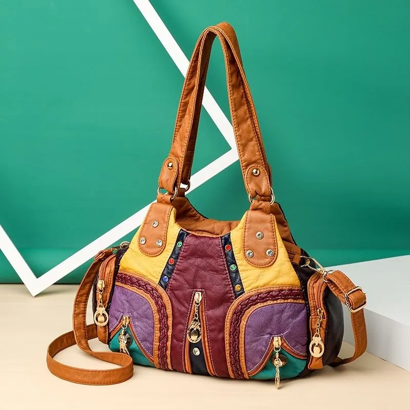 Large Capacity PU Retro Bag