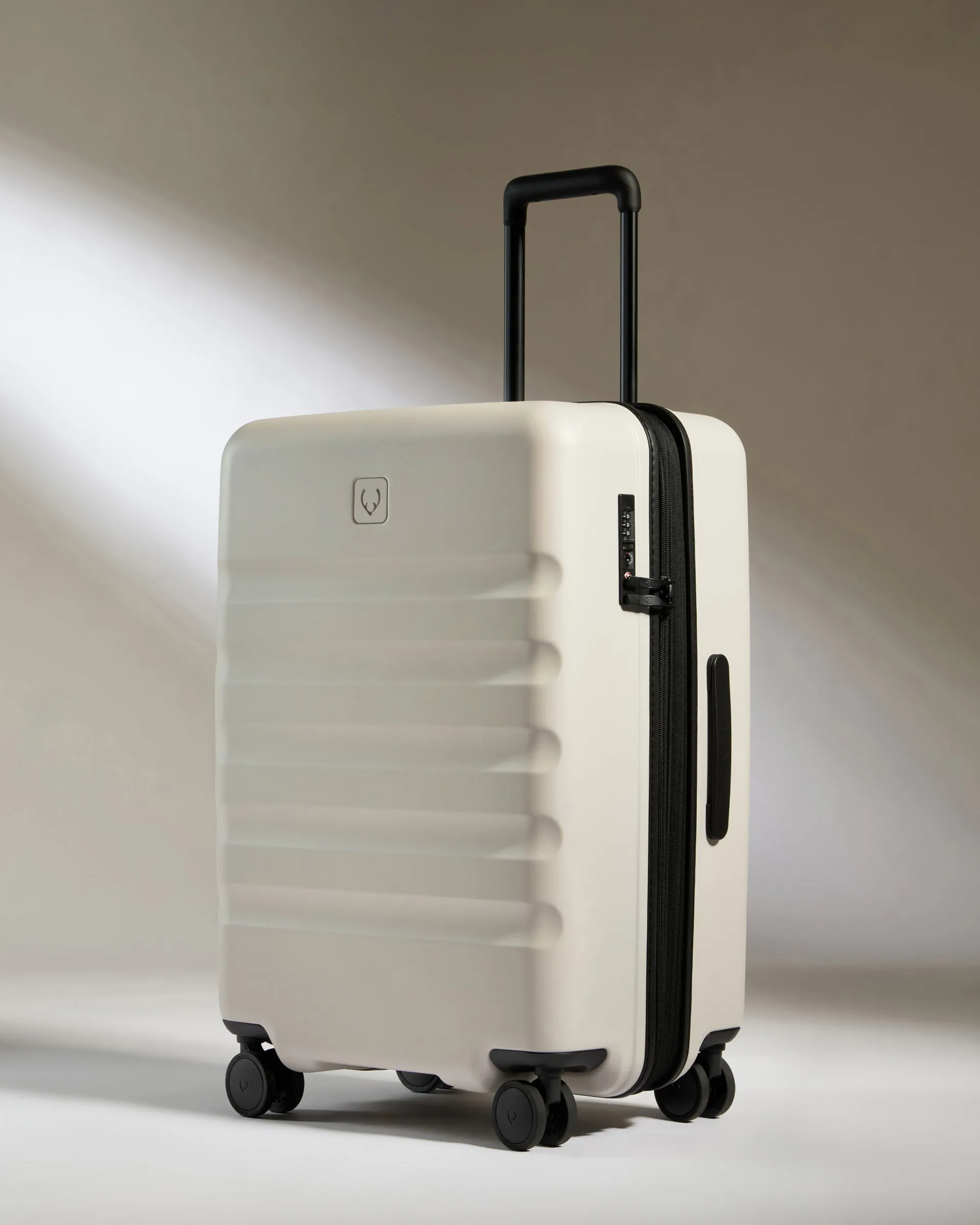 Large Carry-on Luggage Set in Taupe - Icon Stripe