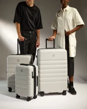 Large Carry-on Luggage Set in Taupe - Icon Stripe