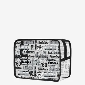 Las Vegas Raiders Repeat Retro Print Clear Cosmetic Bag