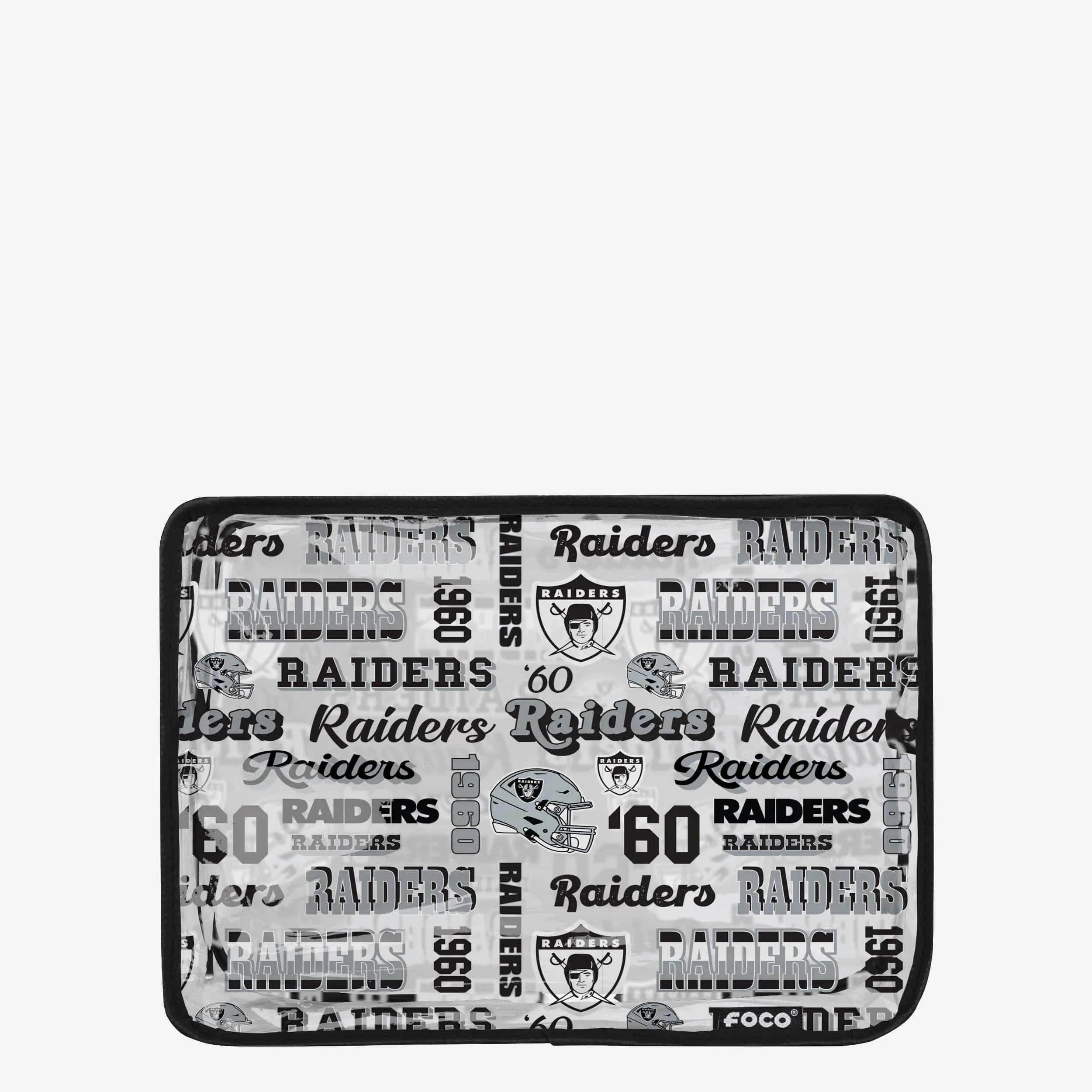 Las Vegas Raiders Repeat Retro Print Clear Cosmetic Bag