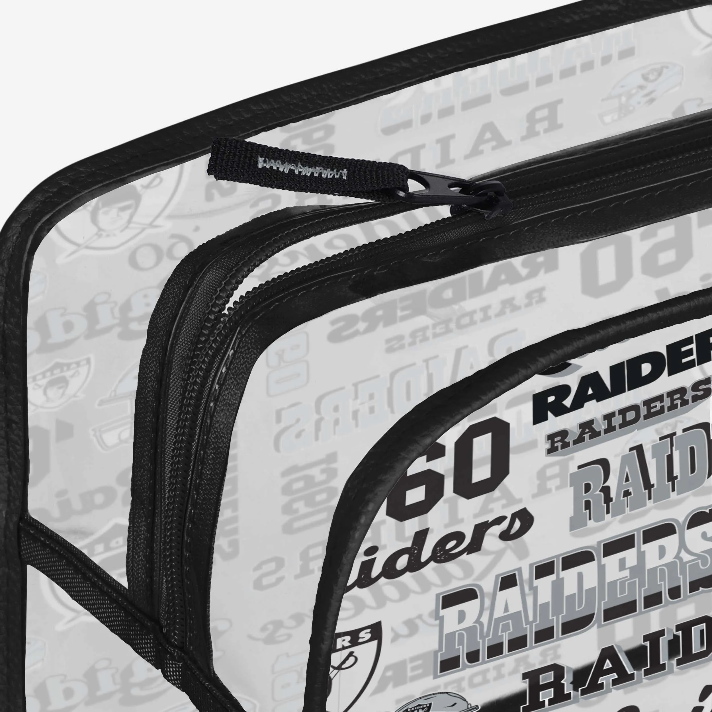 Las Vegas Raiders Repeat Retro Print Clear Cosmetic Bag