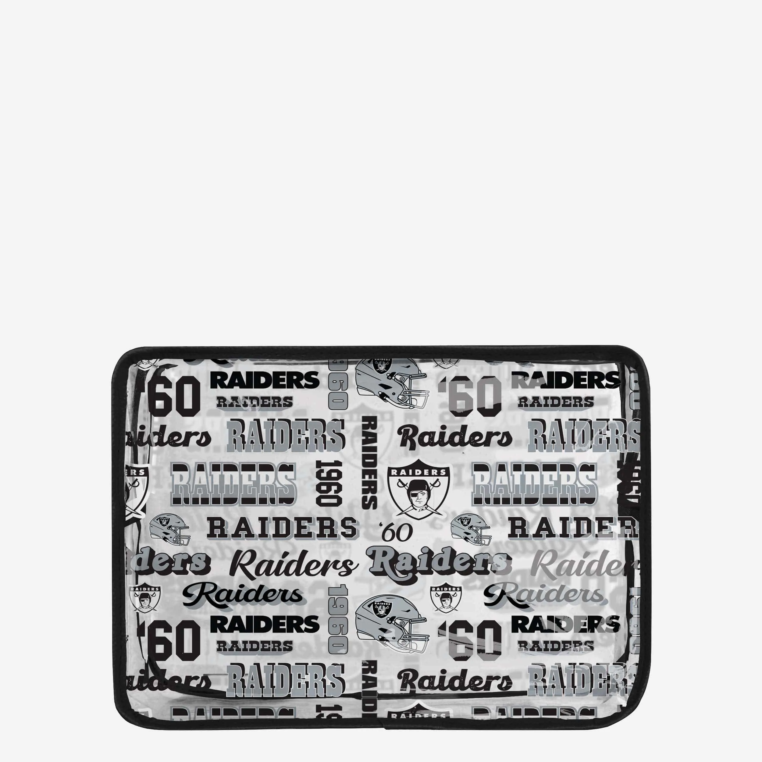Las Vegas Raiders Repeat Retro Print Clear Cosmetic Bag