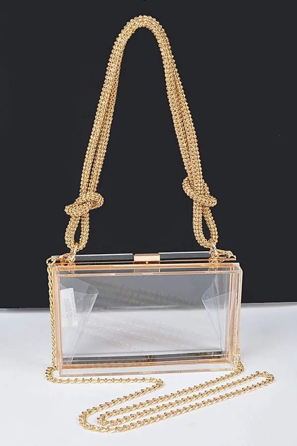 LATRICE 2025 BAG/HPC5856 Clear/Gold Acrylic Bag