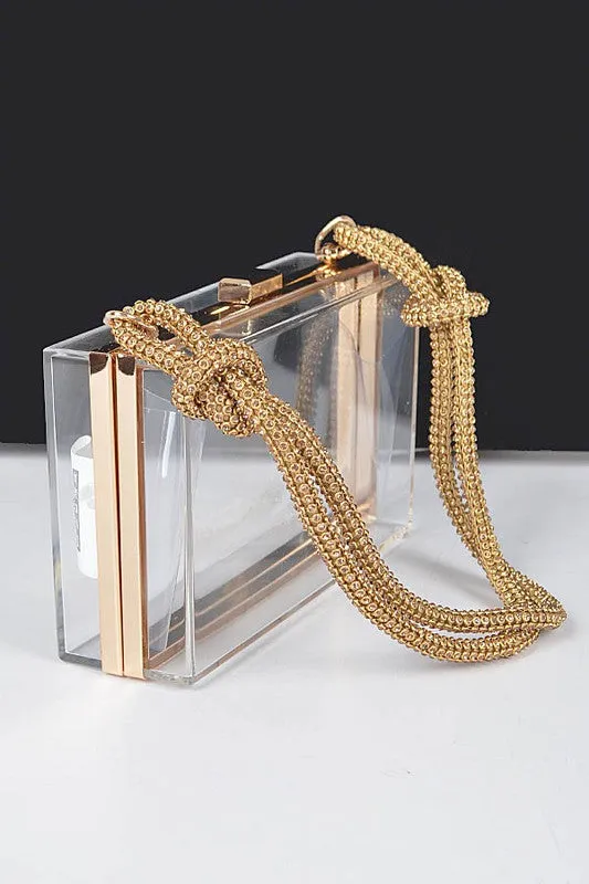 LATRICE 2025 BAG/HPC5856 Clear/Gold Acrylic Bag