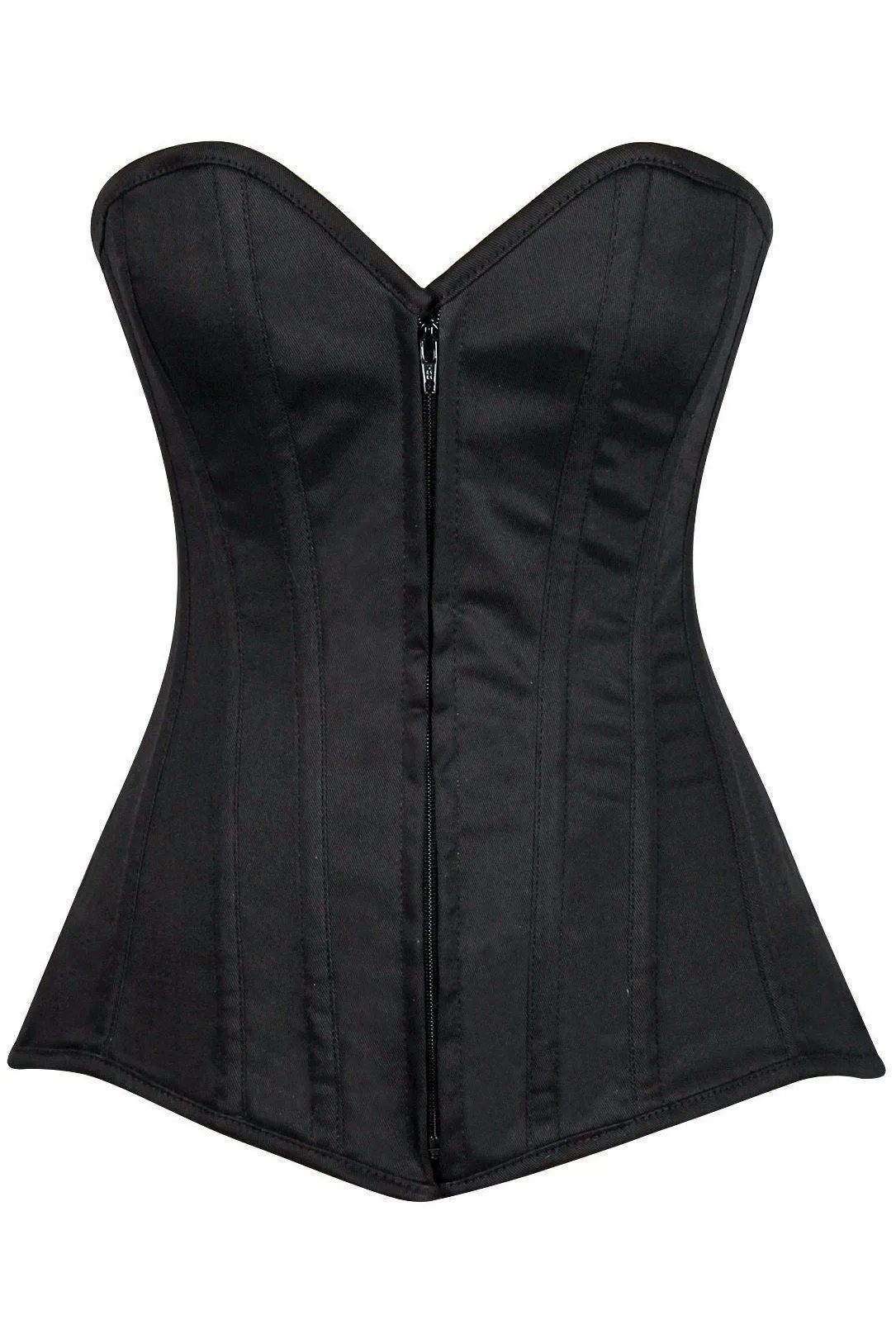 Lavish Black Cotton Overbust Corset