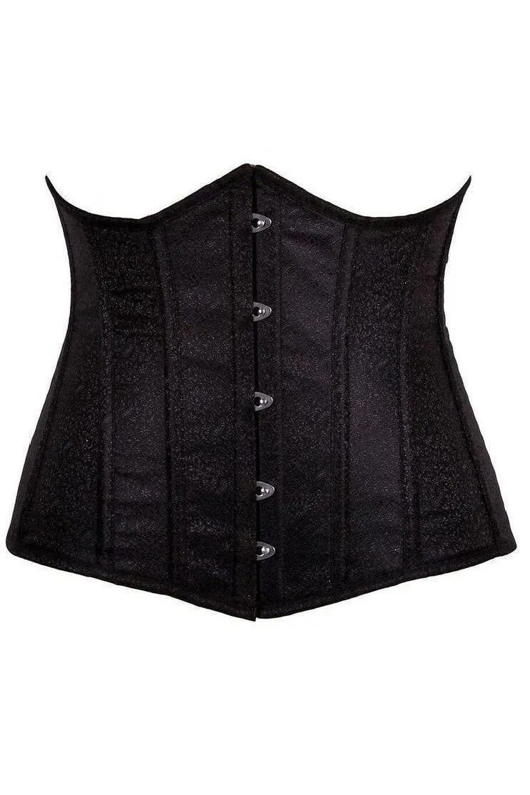 Lavish Black Sweetheart Front Zipper Corset