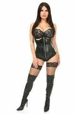 Lavish Wet Look Under Bust Corset