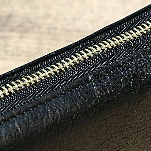 Leather Pencil Case - Black