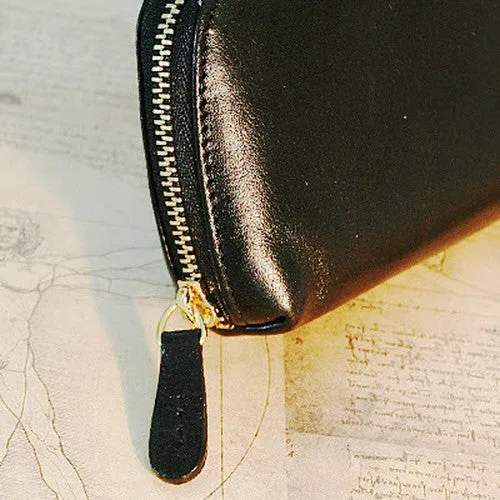 Leather Pencil Case - Black