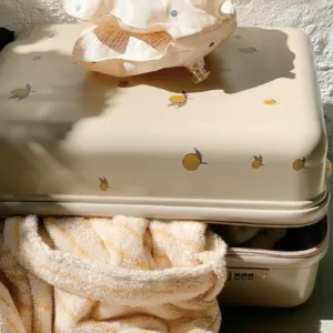 Lemon Print Travel Suitcase