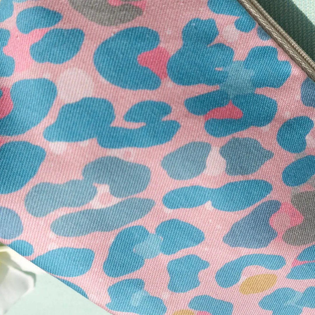 Leopard print cosmetic bag