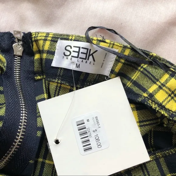 lf seek the label ⋆ plaid zipper skirt
