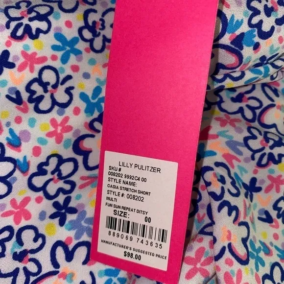Lilly Pulitzer 4&quot; Casia Stretch Short NWT!