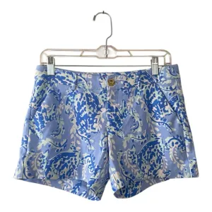 Lilly Pulitzer Callahan Short Blue Periwinkle Turtley Awesome Women's Size 0 NEW