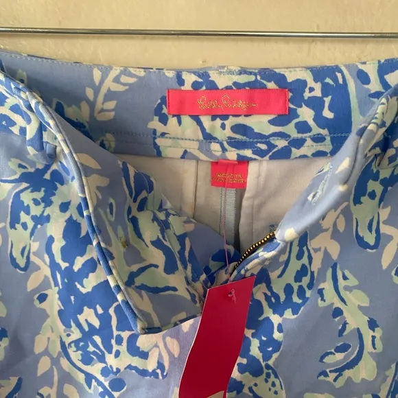 Lilly Pulitzer Callahan Short Blue Periwinkle Turtley Awesome Women's Size 0 NEW