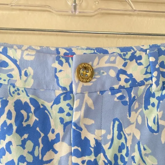 Lilly Pulitzer Callahan Short Blue Periwinkle Turtley Awesome Women's Size 0 NEW