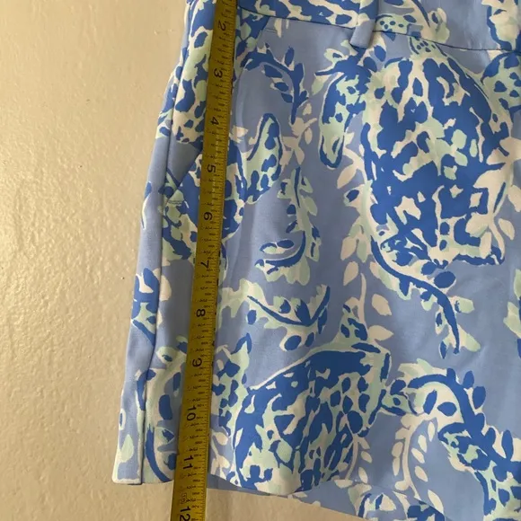 Lilly Pulitzer Callahan Short Blue Periwinkle Turtley Awesome Women's Size 0 NEW