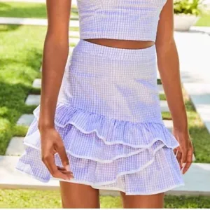 Lilly Pulitzer Preppy Lilac Ruffle Mini Skirt