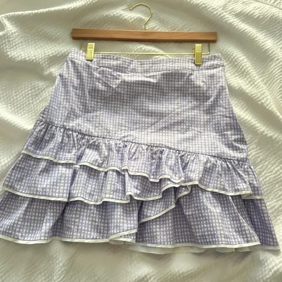 Lilly Pulitzer Preppy Lilac Ruffle Mini Skirt
