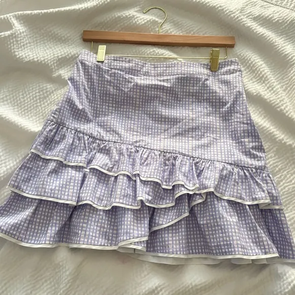 Lilly Pulitzer Preppy Lilac Ruffle Mini Skirt