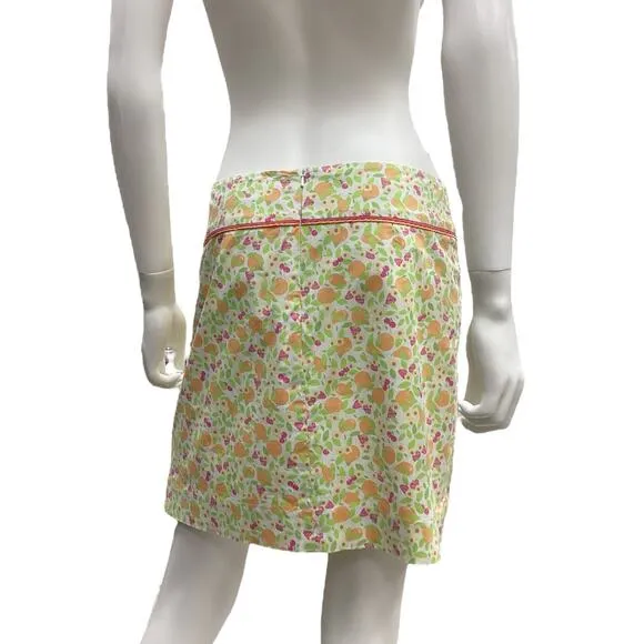 Lilly Pulitzer VTG Skirt Women’s Size 4 Mini in Floral Fruit Print