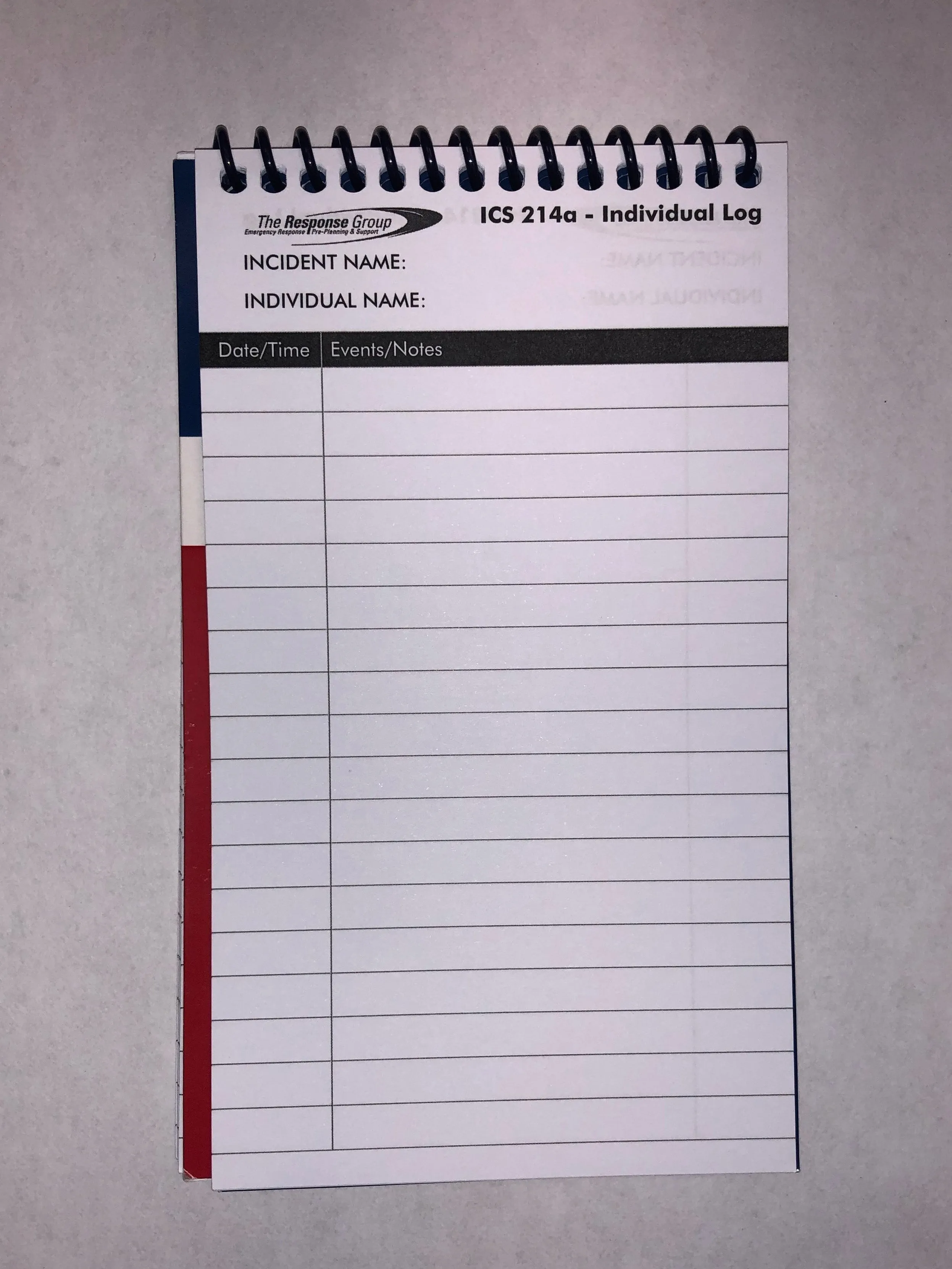 Log Book - ICS 214a Individual Log