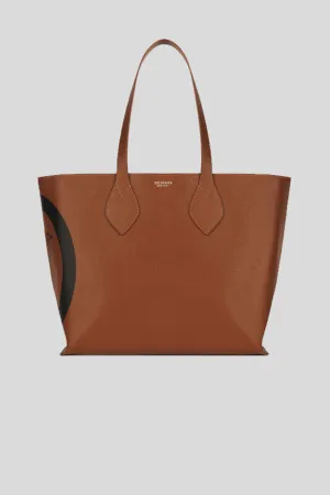 Logo Pop Shopping Md Saffiano - Leather Brown